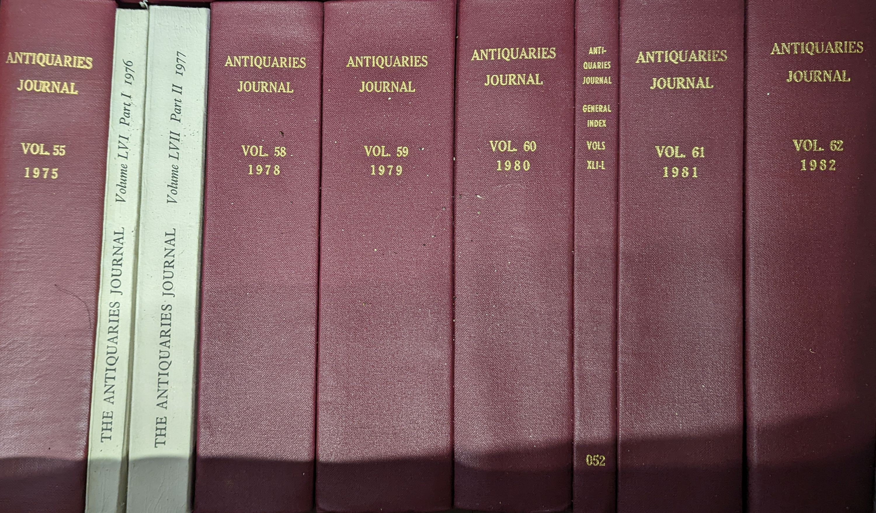 Antiquities Journal: 1930's-80's, bound
